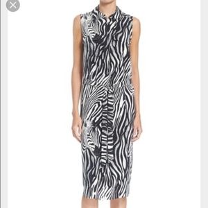 Equipment Tegan Zebra Silk Dress